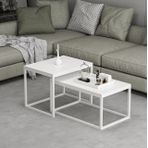 Decor Metal Orta Sehpa, Beyaz