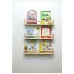 decoraid Montessori Kitaplık Eğitici Çocuk Raf 50 Cm 3'lü Huş Ağacı