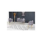 Decoraks Sarmaşık Çay Seti Takımı Koltuk Takımı Oturma Odası Kafe Antre Hol Ofis 2+1+1 Gold Metal - Taba