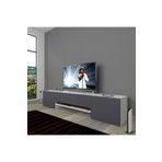 Decoraktiv 1E1-MDF Beyaz Antrasit 180 Tv Ünitesi Tv Sehpası