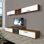 Decoraktiv Beyaz Ceviz Eko 140T Mdf Retro Tv Ünitesi