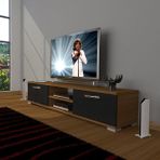 Decoraktiv Eko 140 Mdf Dvd Ceviz Siyah Tv Sehpa Ünitesi