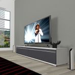 Decoraktiv Eko 140T Mdf Beyaz Antrasit TV Sehpa Ünitesi