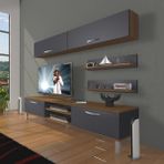 Decoraktiv Eko 150 MDF DVD Krom Ayaklı Ceviz Beyaz Tv Ünitesi