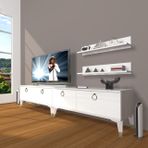 Decoraktiv Eko 200T Mdf Gold Parlak Beyaz Tv Ünitesi