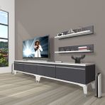 Decoraktiv Eko 200T Mdf Silver Beyaz Antrasit TV Sehpa Ünitesi