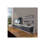 Decoraktiv EKO 220R MDF Beyaz - Antrasit TV Sehpası
