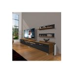 Decoraktiv Eko 220R MDF Ceviz Siyah Tv Ünitesi