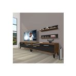 Decoraktiv Eko 220R Mdf Silver Beyaz Ceviz Tv Ünitesi