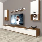 Decoraktiv Eko 270DA Mdf Ceviz Beyaz Tv Ünitesi