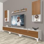 Decoraktiv Eko 270DA MDF Gold Beyaz Ceviz TV Ünitesi