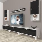 Decoraktiv Eko 270DA MDF Gold Beyaz Siyah TV Ünitesi