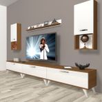 Decoraktiv Eko 270DA Mdf Retro Beyaz Ceviz Tv Ünitesi