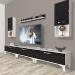 Decoraktiv Eko 270DA Mdf Silver Beyaz Siyah Tv Ünitesi