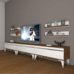 Decoraktiv Eko 270R Mdf Silver Ceviz Beyaz Tv Ünitesi