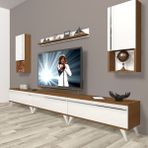 Decoraktiv Eko 270TA Mdf Retro Beyaz Ceviz Tv Ünitesi