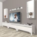 Decoraktiv Eko 270TA Mdf Silver Parlak Beyaz Tv Ünitesi
