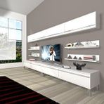 Decoraktiv Eko 360Y Mdf Krom Ayaklı Parlak Beyaz Tv Ünitesi