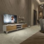 Decoraktiv EKO 4 Mdf Dvd Beyaz Pera Silver Tv Ünitesi