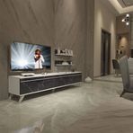 Decoraktiv EKO 4 Mdf Std Beyaz Siyah Mermer Retro Tv Ünitesi