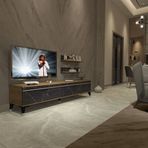 Decoraktiv EKO 4 Mdf Std Pera Siyah Mermer Silver Tv Ünitesi