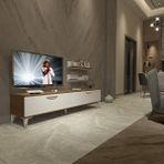Decoraktiv Eko 4 Slm Std Silver Ceviz Beyaz Tv Sehpa Ünitesi