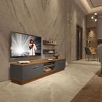 Decoraktiv EKO 4B Mdf Dvd Ceviz Antrasit Tv Ünitesi