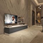 Decoraktiv EKO 4B Mdf Std Beyaz Antrasit Tv Ünitesi