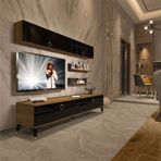 Decoraktiv EKO 5 Mdf Std Pera Siyah Gold Tv Ünitesi