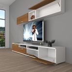 Decoraktiv Eko 5200 Mdf Beyaz Ceviz Tv Sehpa Ünitesi