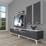 Decoraktiv Eko 5200D Mdf Retro Beyaz Antrasit Tv Sehpa Ünitesi
