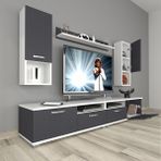 Decoraktiv Eko 5200DA Mdf Beyaz Antrasit Tv Sehpa Ünitesi