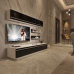 Decoraktiv EKO 5B Mdf Std Beyaz Siyah Std Tv Ünitesi