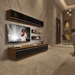 Decoraktiv EKO 5B Mdf Std Ceviz Siyah Tv Ünitesi