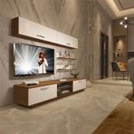 Decoraktiv EKO 5B Slm Dvd Ceviz Beyaz Tv Ünitesi