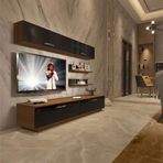 Decoraktiv EKO 5B Slm Std Ceviz Siyah Tv Ünitesi