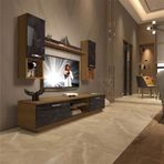 Decoraktiv EKO 5DAB Mdf Dvd Pera Siyah Mermer Tv Ünitesi