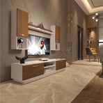 Decoraktiv EKO 5DAB Slm Dvd Beyaz Ceviz Tv Ünitesi