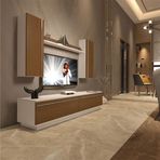 Decoraktiv EKO 5DB Mdf Std Beyaz Ceviz Tv Ünitesi