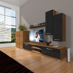 Decoraktiv Eko 6 SLM DVD Ceviz Siyah Tv Ünitesi