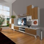 Decoraktiv Eko 6DA Mdf Dvd Beyaz Ceviz Tv Sehpa Ünitesi