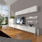 Decoraktiv Eko 6Y Slm Std Krom Ayaklı Parlak Beyaz Tv Sehpa Ünitesi