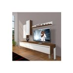 Decoraktiv Eko 7 MDF STD Krom Ayaklı Ceviz Beyaz Tv Ünitesi