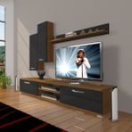 Decoraktiv Eko 7 SLM DVD Ceviz Siyah Tv Ünitesi