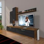 Decoraktiv Eko 7 SLM STD Ceviz Siyah Tv Ünitesi