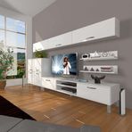 Decoraktiv Eko 8 SLM DVD Krom Ayaklı Parlak Beyaz Tv Ünitesi