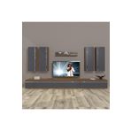 Decoraktiv Eko 8D MDF Ceviz Siyah Tv Ünitesi