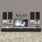 Decoraktiv Eko 8DA Slm Beyaz Siyah Tv Sehpa Ünitesi