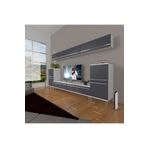 Decoraktiv Eko 9 Mdf Std Beyaz Antrasit Krom Ayaklı Tv Ünitesi