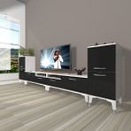Decoraktiv Eko 9200 Mdf Silver Beyaz Siyah Tv Sehpa Ünitesi